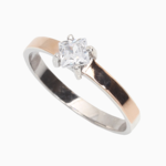 серебряное кольцо с цирконом  57208275